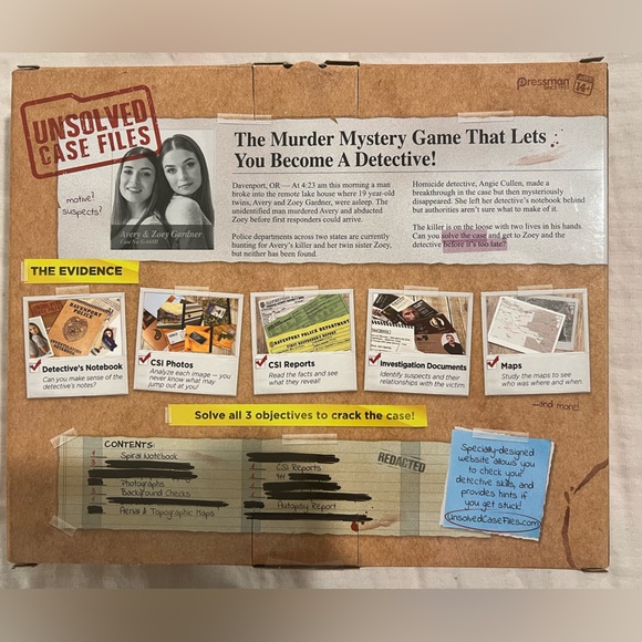 Murder Mystery Game: Avery & Zoey Gardner Case by Unsolved Case Files - Picture 2 of 7